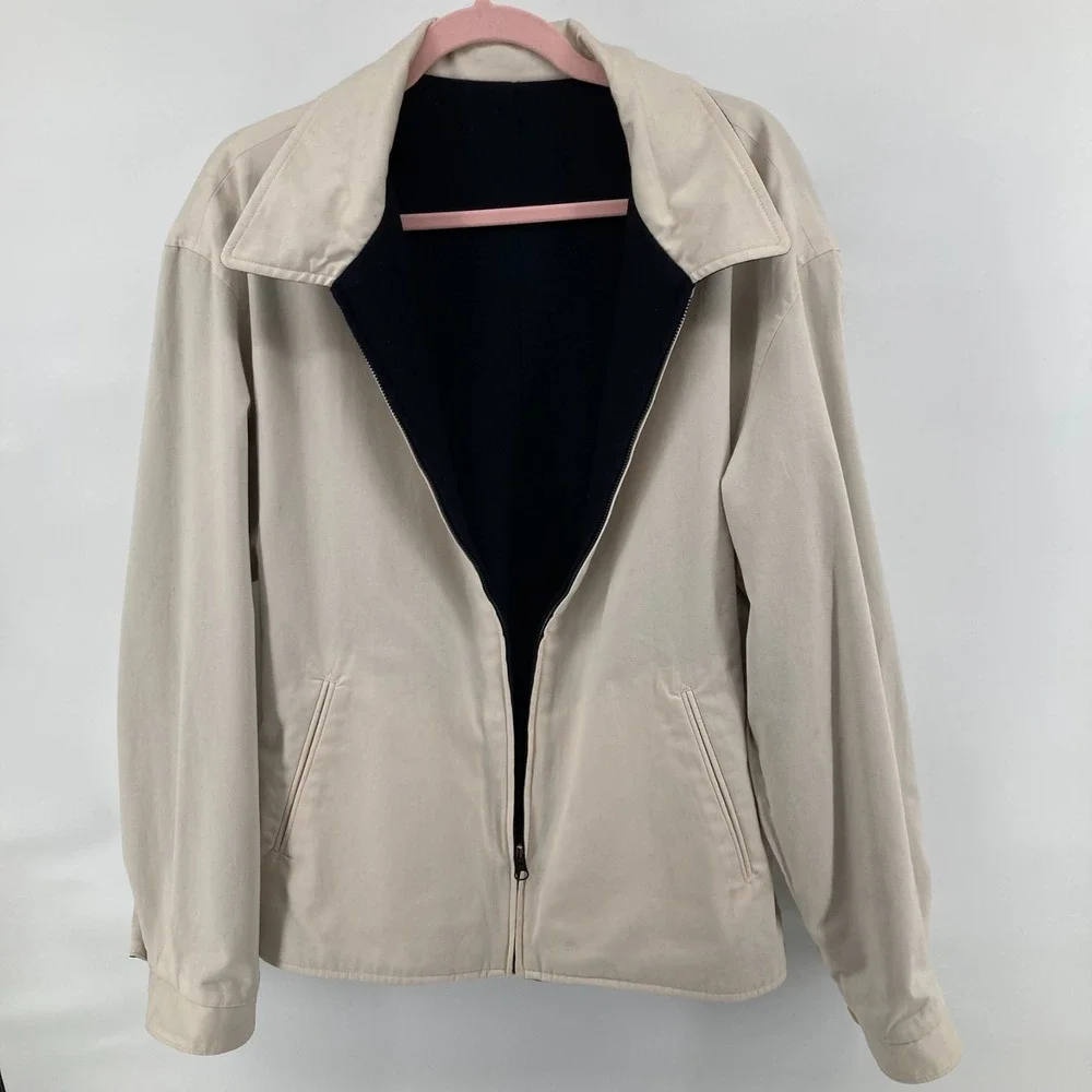 Vintage Banana Republic Reversible Wool Jacket Men's Large Classic Heritage Coat